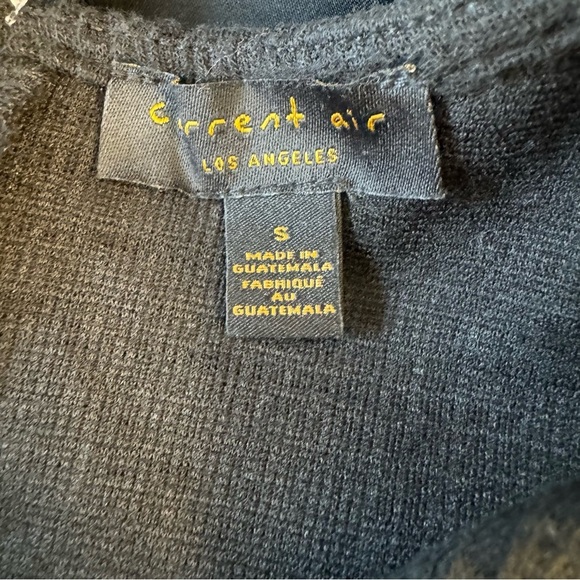 Anthropologie Current Air Delilah Structured Top Black White Top Stitch Boho - Picture 9 of 12